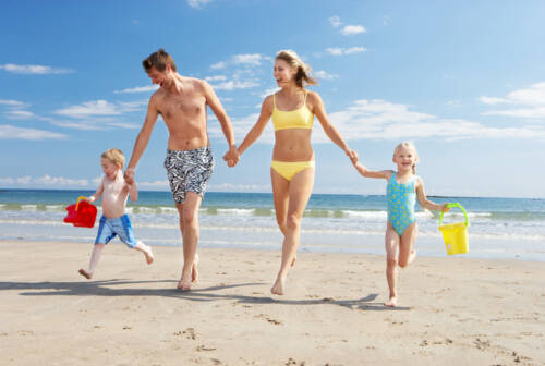 Family-on-beach