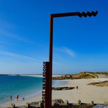 Clear Blue Atlantic Ocean and white sandy beaches at Dog's Bay  Port na Feadoige, on the Wild Atlantic Way, near Roundstone, Galway, Ireland.
Picture by Don MacMonagle