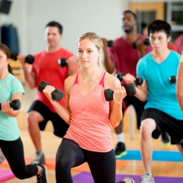 A fitness class in the Coast Leisure Centre